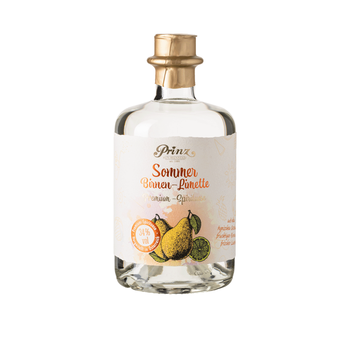 Prinz Sommer Birnen-Limetten Schnaps 34% vol