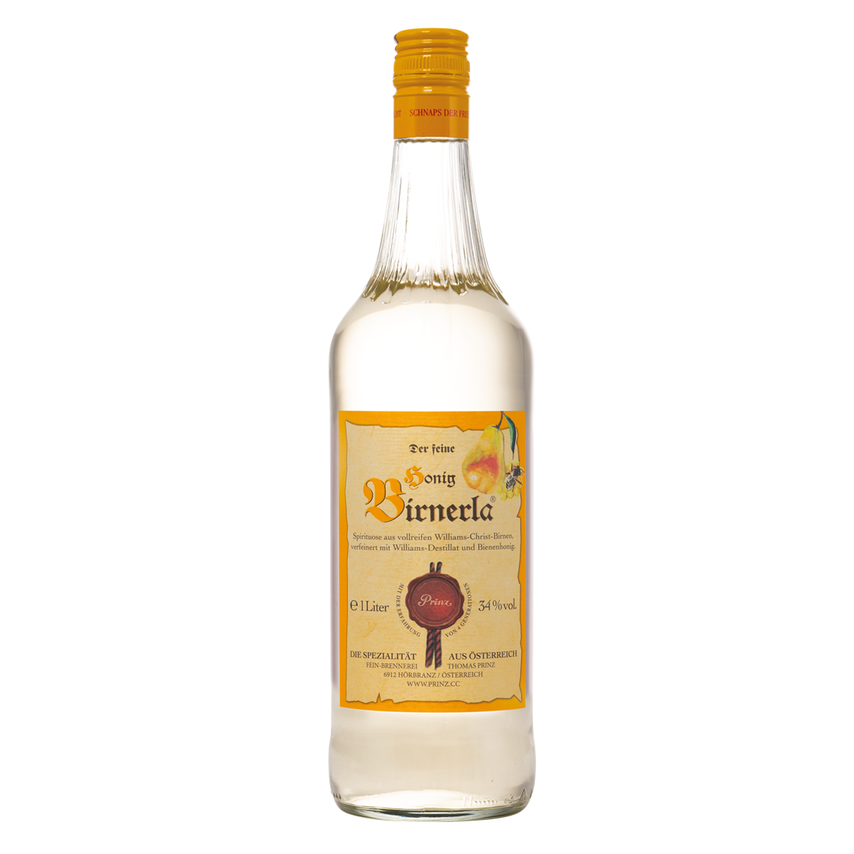 Prinz Schnaps Feinbrennerei Prinz Honig Birnerla 34% Vol.