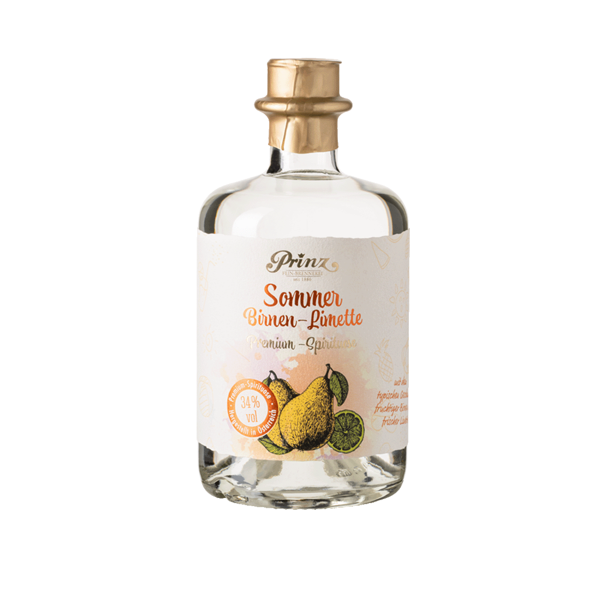 Prinz Schnaps Feinbrennerei Prinz Sommer Birnen-Limetten Schnaps 34% vol