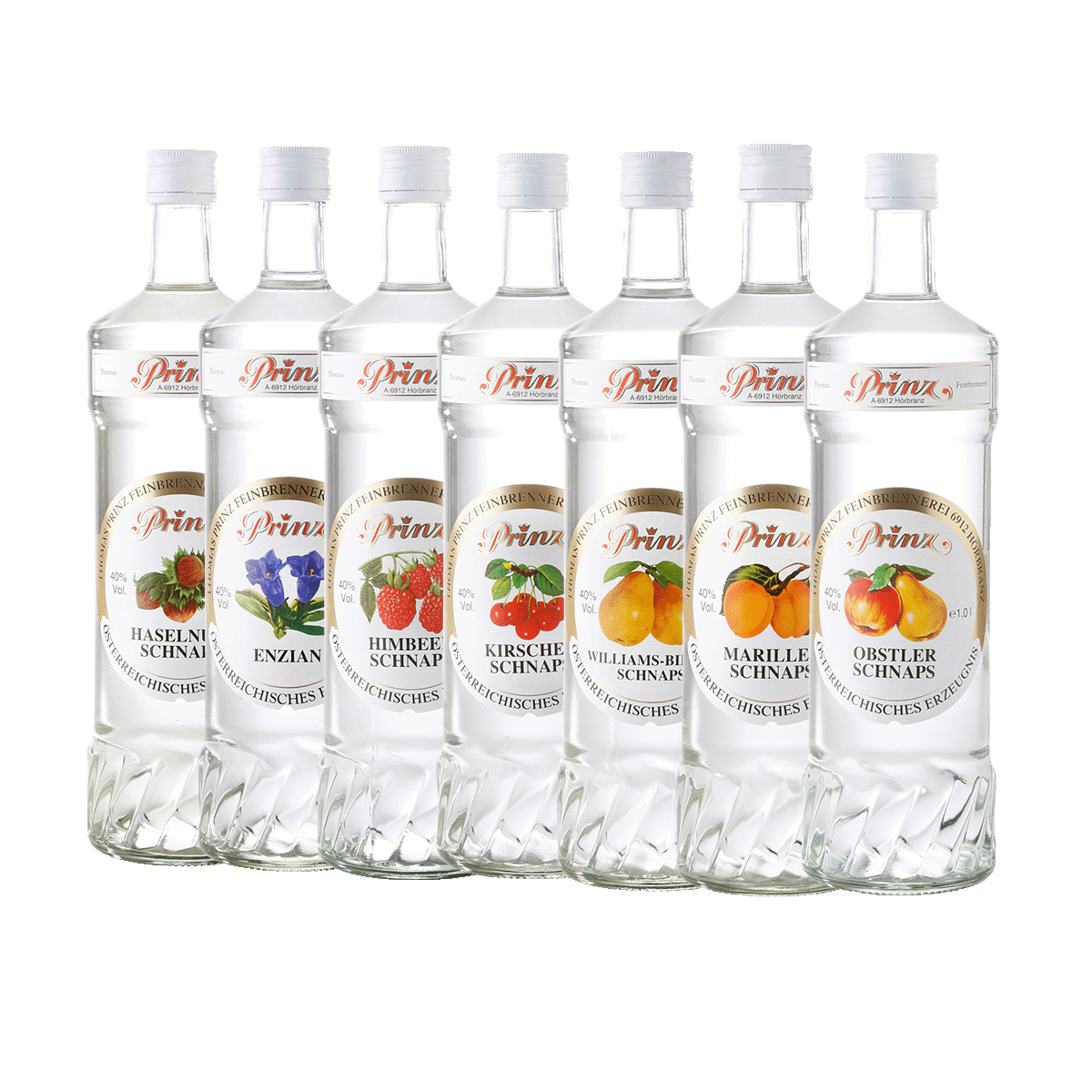 Prinz Schnaps Feinbrennerei Die 7 Traditionellen Prinz Schnäpse 40% Vol 0,5 Liter